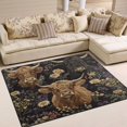 thumbnail image 1 of Yayeee Area Rugs for Living Room 6.7'x4.8' Non Slip Washable Bedroom Floor Carpet, Cows and Flowers, 1 of 5
