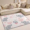 thumbnail image 1 of Yayeee Area Rugs for Living Room 6.7'x4.8' Non Slip Washable Bedroom Floor Carpet, Cute Elephant, 1 of 6