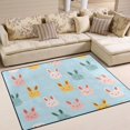 thumbnail image 1 of Yayeee Area Rugs for Living Room 6.7'x4.8' Non Slip Washable Bedroom Floor Carpet, Cute Rabbits, 1 of 5