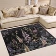 thumbnail image 1 of Yayeee Area Rugs for Living Room 6.7'x4.8' Non Slip Washable Bedroom Floor Carpet, Dark Flowers Pattern, 1 of 5