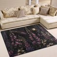 thumbnail image 1 of Yayeee Area Rugs for Living Room 6.7'x4.8' Non Slip Washable Bedroom Floor Carpet, Dark Gothic Floral, 1 of 6