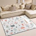 thumbnail image 1 of Yayeee Area Rugs for Living Room 6.7'x4.8' Non Slip Washable Bedroom Floor Carpet, Garden Pattern, 1 of 5