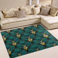 thumbnail image 1 of Yayeee Area Rugs for Living Room 6.7'x4.8' Non Slip Washable Bedroom Floor Carpet, Green Abstract Pattern, 1 of 6