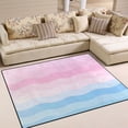 thumbnail image 1 of Yayeee Area Rugs for Living Room 6.7'x4.8' Non Slip Washable Bedroom Floor Carpet, Light Pink Stripes, 1 of 5