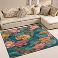 thumbnail image 1 of Yayeee Area Rugs for Living Room 6.7'x4.8' Non Slip Washable Bedroom Floor Carpet, Pink Water Lilies Pattern, 1 of 5
