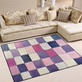 thumbnail image 1 of Yayeee Area Rugs for Living Room 6.7'x4.8' Indoor Non Slip Washable Bedroom Carpet, Pink and Purple Plaid Pattern, 1 of 5