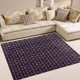 thumbnail image 1 of Yayeee Area Rugs for Living Room 6.7'x4.8' Non Slip Washable Bedroom Floor Carpet, Purple Flowers Pattern, 1 of 5