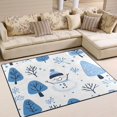 thumbnail image 1 of Yayeee Area Rugs for Living Room 6.7'x4.8' Non Slip Washable Bedroom Floor Carpet, Simple Cartoon Snowmen, 1 of 5