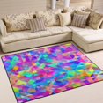 thumbnail image 1 of Yayeee Area Rugs for Living Room 6.7'x4.8' Non Slip Washable Bedroom Floor Carpet, Vibrant Geometric Pattern, 1 of 5