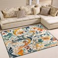 thumbnail image 1 of Yayeee Area Rugs for Living Room 6.7'x4.8' Non Slip Washable Bedroom Floor Carpet, Whimsical Leaves, 1 of 5