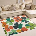 thumbnail image 1 of Yayeee Area Rugs for Living Room 6.7'x4.8' Indoor Non Slip Washable Bedroom Carpet, White Clover Pattern, 1 of 6