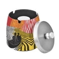 thumbnail image 1 of Yayeee Ashtray with Lid for Cigarette Smokeless Stainless Steel Home Ash Holder, Abstract Boat, 1 of 7