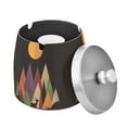 thumbnail image 1 of Yayeee Ashtray with Lid for Cigarette Smokeless Stainless Steel Home Ash Holder, Abstract Mountain, 1 of 7