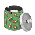 thumbnail image 1 of Yayeee Ashtray with Lid for Cigarette Smokeless Stainless Steel Home Ash Holder, American Footballs, 1 of 7