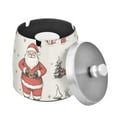 thumbnail image 1 of Yayeee Ashtray with Lid for Cigarette Smokeless Stainless Steel Home Ash Holder, Beige Christmas Santa, 1 of 7