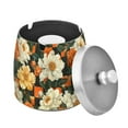 thumbnail image 1 of Yayeee Ashtray with Lid for Cigarette Smokeless Stainless Steel Home Ash Holder, Bright Floral, 1 of 7