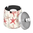 thumbnail image 1 of Yayeee Ashtray with Lid for Cigarette Smokeless Stainless Steel Home Ash Holder, Brown Starfish, 1 of 7