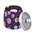 thumbnail image 1 of Yayeee Ashtray with Lid for Cigarette Smokeless Stainless Steel Home Ash Holder, Candy Cosmic Swirls, 1 of 7