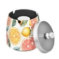 thumbnail image 1 of Yayeee Ashtray with Lid for Cigarette Smokeless Stainless Steel Home Ash Holder, Candy Lemon Slices, 1 of 7