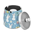 thumbnail image 1 of Yayeee Ashtray with Lid for Cigarette Smokeless Stainless Steel Home Ash Holder, Cartoon Easter Bunnies, 1 of 7