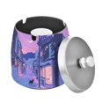 thumbnail image 1 of Yayeee Ashtray with Lid for Cigarette Smokeless Stainless Steel Home Ash Holder, Cat Walking in Street, 1 of 7