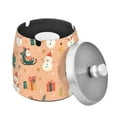 thumbnail image 1 of Yayeee Ashtray with Lid for Cigarette Smokeless Stainless Steel Home Ash Holder, Christmas Santa, 1 of 7