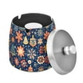 thumbnail image 1 of Yayeee Ashtray with Lid for Cigarette Smokeless Stainless Steel Home Ash Holder, Christmas Splendor, 1 of 7