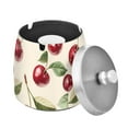 thumbnail image 1 of Yayeee Ashtray with Lid for Cigarette Smokeless Stainless Steel Home Ash Holder, Cute Cherry, 1 of 7