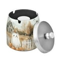 thumbnail image 1 of Yayeee Ashtray with Lid for Cigarette Smokeless Stainless Steel Home Ash Holder, Cute Halloween Pumpkins, 1 of 7