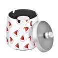 thumbnail image 1 of Yayeee Ashtray with Lid for Cigarette Smokeless Stainless Steel Home Ash Holder, Cute Santa Hats Pattern, 1 of 7