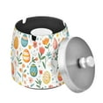 thumbnail image 1 of Yayeee Ashtray with Lid for Cigarette Smokeless Stainless Steel Home Ash Holder, Floral Easter Eggs, 1 of 7