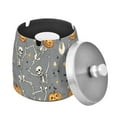 thumbnail image 1 of Yayeee Ashtray with Lid for Cigarette Smokeless Stainless Steel Home Ash Holder, Gray Halloween Dancing, 1 of 7
