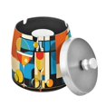 thumbnail image 1 of Yayeee Ashtray with Lid for Cigarette Smokeless Stainless Steel Home Ash Holder, Modern Cocktails, 1 of 7
