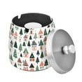 thumbnail image 1 of Yayeee Ashtray with Lid for Cigarette Smokeless Stainless Steel Home Ash Holder, Orange Christmas House, 1 of 7