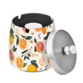 thumbnail image 1 of Yayeee Ashtray with Lid for Cigarette Smokeless Stainless Steel Home Ash Holder, Orange Slices, 1 of 7