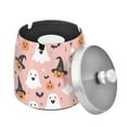 thumbnail image 1 of Yayeee Ashtray with Lid for Cigarette Smokeless Stainless Steel Home Ash Holder, Pastel Pink Halloween, 1 of 7