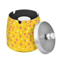 thumbnail image 1 of Yayeee Ashtray with Lid for Cigarette Smokeless Stainless Steel Home Ash Holder, Pink White Stars, 1 of 7