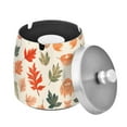 thumbnail image 1 of Yayeee Ashtray with Lid for Cigarette Smokeless Stainless Steel Home Ash Holder, Red Autumn Leaves, 1 of 7