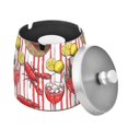 thumbnail image 1 of Yayeee Ashtray with Lid for Cigarette Smokeless Stainless Steel Home Ash Holder, Red Lobster, 1 of 7