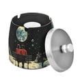 thumbnail image 1 of Yayeee Ashtray with Lid for Cigarette Smokeless Stainless Steel Home Ash Holder, Red Sitting on The Moon, 1 of 7