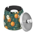 thumbnail image 1 of Yayeee Ashtray with Lid for Cigarette Smokeless Stainless Steel Home Ash Holder, Retro Floral Orange, 1 of 7