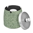 thumbnail image 1 of Yayeee Ashtray with Lid for Cigarette Smokeless Stainless Steel Home Ash Holder, Retro Green Abstract, 1 of 7