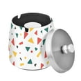 thumbnail image 1 of Yayeee Ashtray with Lid for Cigarette Smokeless Stainless Steel Home Ash Holder, Retro Shapes, 1 of 7