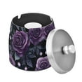 thumbnail image 1 of Yayeee Ashtray with Lid for Cigarette Smokeless Stainless Steel Home Ash Holder, Roses and Pearls, 1 of 7
