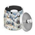thumbnail image 1 of Yayeee Ashtray with Lid for Cigarette Smokeless Stainless Steel Home Ash Holder, Snowy Winter, 1 of 7