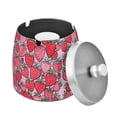 thumbnail image 1 of Yayeee Ashtray with Lid for Cigarette Smokeless Stainless Steel Home Ash Holder, Sweet Strawberry, 1 of 7