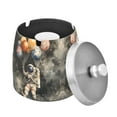 thumbnail image 1 of Yayeee Ashtray with Lid for Cigarette Smokeless Stainless Steel Home Ash Holder, Watercolor Space, 1 of 7