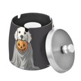 thumbnail image 1 of Yayeee Ashtray with Lid for Cigarette Smokeless Stainless Steel Home Ash Holder, White Halloween Dog, 1 of 7