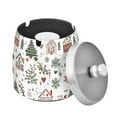 thumbnail image 1 of Yayeee Ashtray with Lid for Cigarette Smokeless Stainless Steel Home Ash Holder, White Nordic Christmas House, 1 of 7