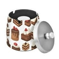thumbnail image 1 of Yayeee Ashtray with Lid for Cigarette Smokeless Stainless Steel Home Ash Holder, White Sweet Cakes, 1 of 7